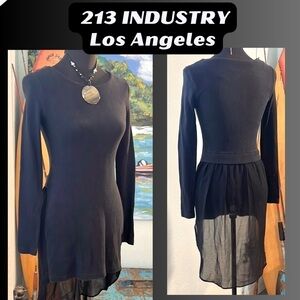 🔥213 Industry,LA, Funky, Fun & Fabulous, Softly Ribbed Front, Sheer Low Back, S